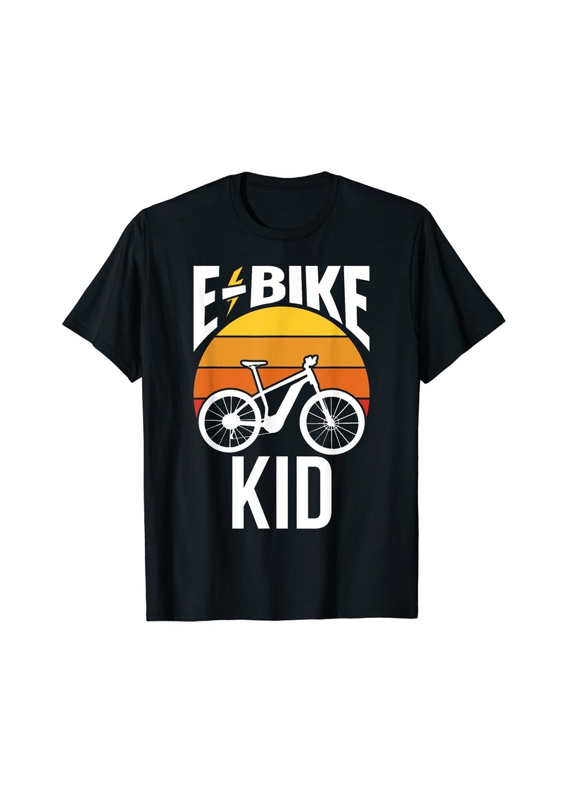 E-Bike Kid Rider Electric Cyclist Cycling T-Shirt