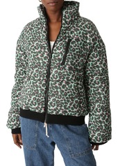 Electric & Rose Electric Leopard Puffer Jacket in Green/Multi at Nordstrom Rack