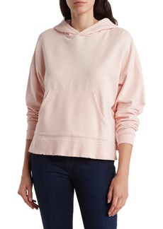 Electric & Rose Joshua Distressed Crop Pullover Hoodie in Blush at Nordstrom Rack