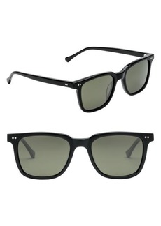 Electric Birch 53mm Polarized Square Sunglasses in Gloss Black/Grey at Nordstrom