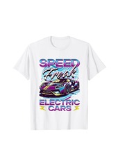 Electric Cars Supercharge - E Cars Driver EV Electric Car T-Shirt
