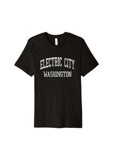 Electric City Washington WA Vintage Athletic Sports Design Premium T-Shirt