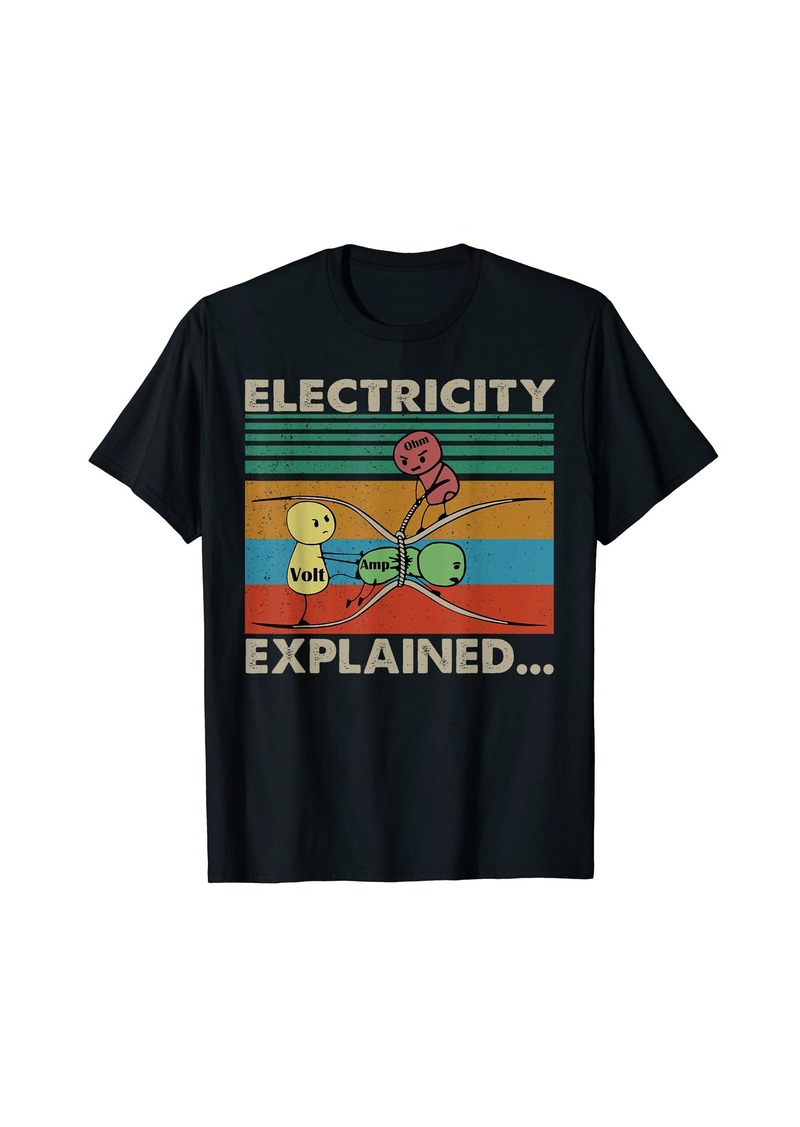 Electric Funny Ohm Volt Amp Electrical Retro Vintage T-Shirt
