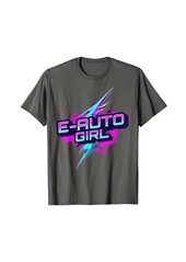 Electric Girl Typ 2 Plug Supercharge E Cars EV Electric Car T-Shirt