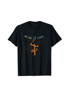Electric Grid Lines Electrician Energy Wires Vintage Power T-Shirt