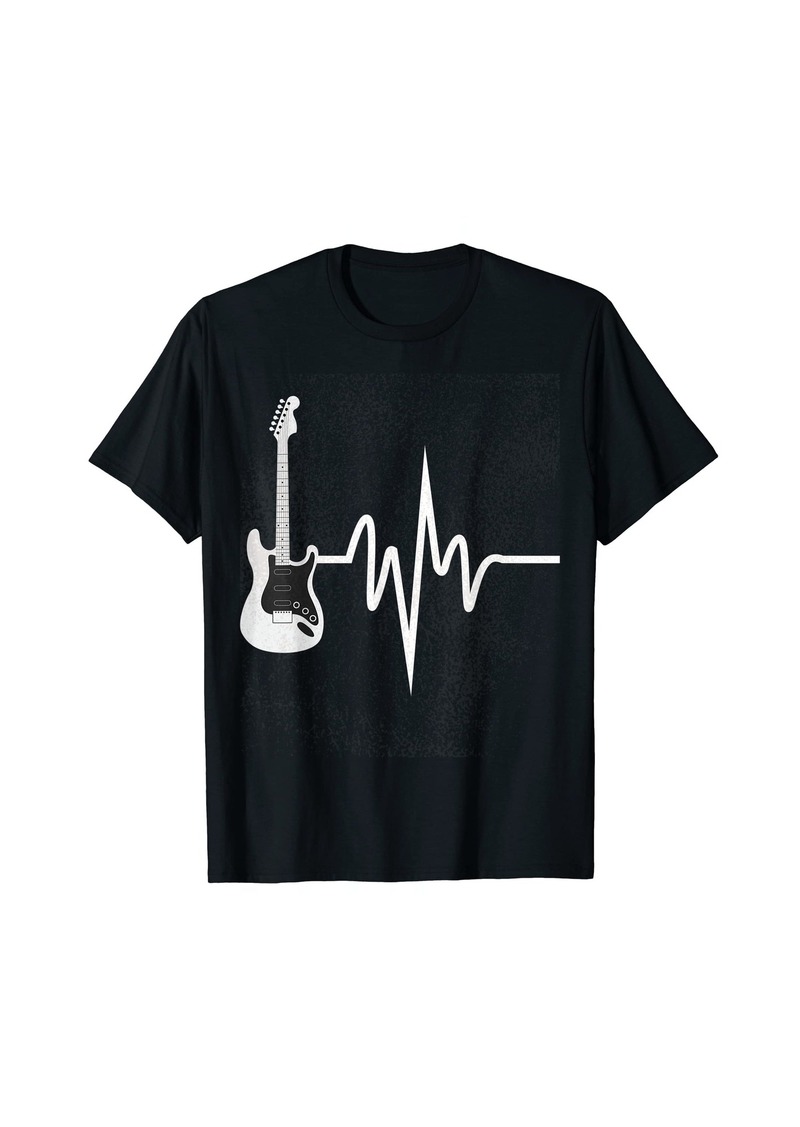 Electric Guitar Heartbeat Family - Guitar Musician design T-Shirt