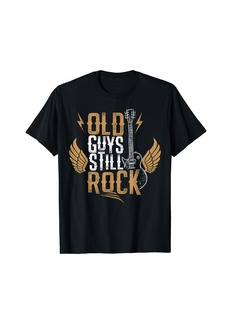 Electric Guitar Themed T-Shirt | Old Guys Still Rock T-Shirt