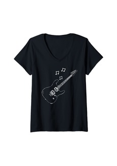 Electric Guitarist Guitar Teacher Rock Musician V-Neck T-Shirt