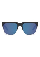 Electric Knoxville Pro 51mm Polarized Semi Rimless Sunglasses in Matte Black/Blue Polar Pro at Nordstrom