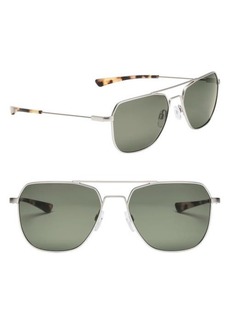Electric Rodeo 54mm Polarized Aviator Sunglasses in Matte Silver/Grey at Nordstrom