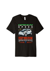 EV Electric Vehicle Green Speed Demon Car Premium T-Shirt