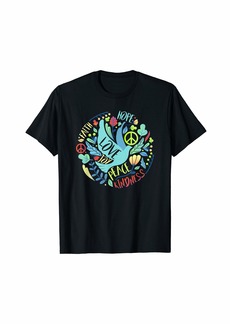 Electric Faith Hope Love Peace Kindness Dove Tee T-Shirt