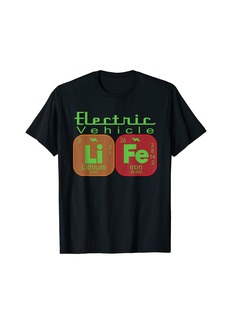 Funny EV Car Life Periodic Table Electric Power Vehicles T-Shirt