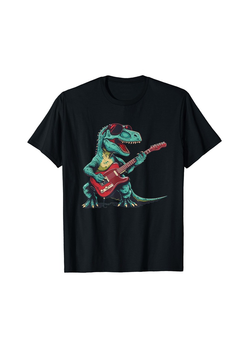 Electric Guitar dinosaur for Jurassic and music lovers T-Shirt