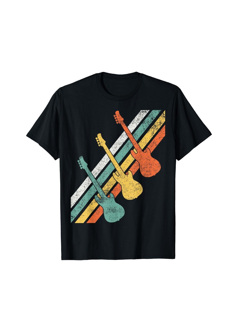 Guitar Guitarist Electric Acoustic Guitar Player Retro T-Shirt