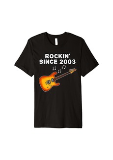 Electric Guitarist 21st Birthday Rockin' Since 2003 Musician Premium T-Shirt