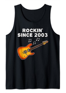 Electric Guitarist 21st Birthday Rockin' Since 2003 Musician Tank Top