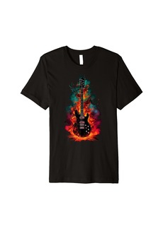 Inferno Melody electric Guitar with Infernal flames of Hell Premium T-Shirt