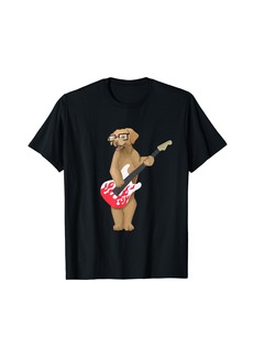 Labrador Golden Retriever Electric Guitar Dog - Guitarist T-Shirt