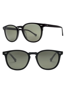 Electric Oak 58mm Round Sunglasses in Gloss Black/Grey at Nordstrom