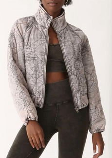 Electric Quilted Jacket In Acid Driftwood