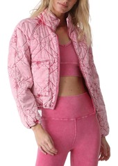 Electric Quilted Jacket In Acid Magenta