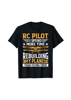Electric Radio Controlled Planes RC Plane Pilot Glider RC Airplane T-Shirt