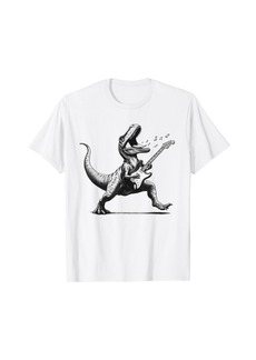 Rockstar T-Rex Dinosaur Guitarist Electric Guitar Player T-Shirt