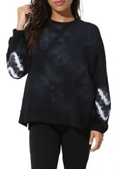 Electric & Rose Neil Chevron Sleeve Sweatshirt in Oncl Onyx/Cloud at Nordstrom