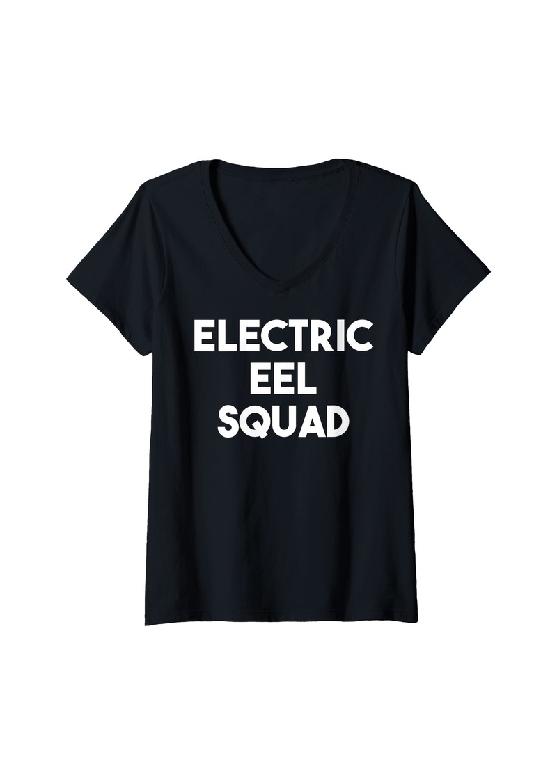 Womens Electric Eel Squad - Funny Electric Eel Lover V-Neck T-Shirt