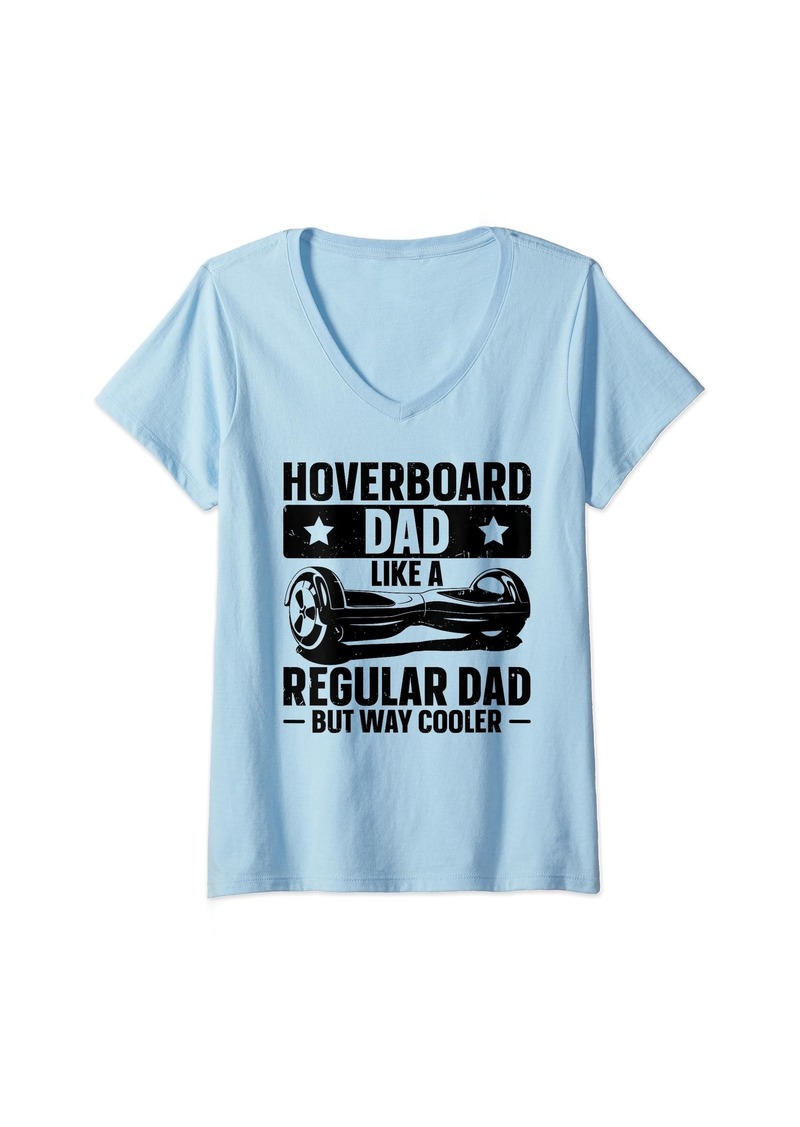 Womens Electric Hoverboard Design for a Hoverboard Dad V-Neck T-Shirt