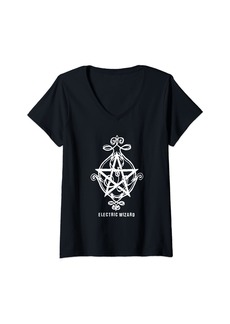 Womens Electric Wizard Pentagram V-Neck T-Shirt