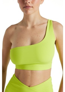 Electric Women'S One Shoulder Rib Bra - Lime punch