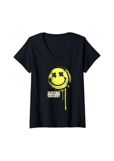 Electric Womens Spray Smile V-Neck T-Shirt