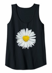 Electric Womens White and Yellow Heart Daisy T-Shirt Flower Rave Tank Top Tank Top