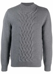 Eleventy cable-knit panel jumper
