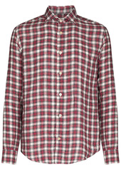 Eleventy check-pattern buttoned shirt