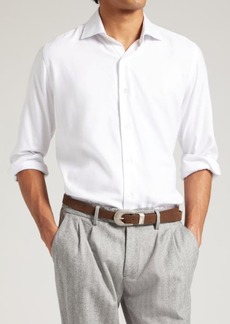 Eleventy Cotton Blend Button-Up Shirt