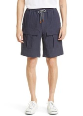 Eleventy Linen Cargo Bermuda Shorts