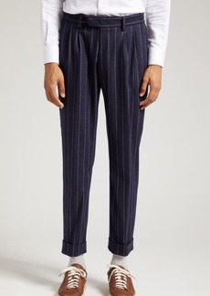 Eleventy Pinstripe Wool & Cashmere Stretch Flannel Suit