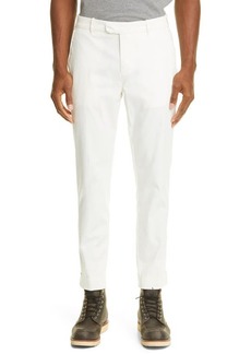 Eleventy Stretch Cotton Pants in White at Nordstrom