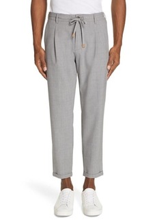 Eleventy Stretch Wool Jogger Dress Pants in Light Grey at Nordstrom