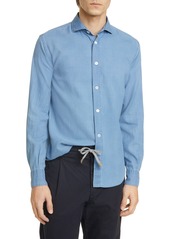 Men's Eleventy Slim Fit Chambray Button-Up Shirt