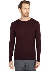 Eleventy Ribbed Crew Neck Sweater w/ Tipping