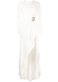 Elie Saab asymmetric crêpe dress
