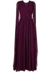 Elie Saab cape-effect pleated gown