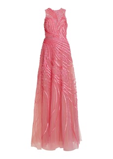 Elie Saab - Beaded Maxi Dress - Pink - FR 36 - Moda Operandi