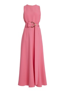 Elie Saab - Belted Cady Midi Dress - Pink - FR 36 - Moda Operandi