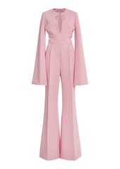 Elie Saab - Cape-Detailed Cady Jumpsuit - Pink - FR 36 - Moda Operandi