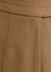 Elie Saab - Embellished twill tapered pants - Brown - FR 46